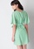FabAlley green Floral Belted Flared Sleeve Dress B739EAA2206D96GS_2