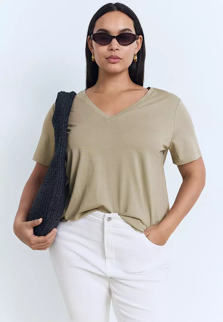 V-Neck Cotton T-Shirt