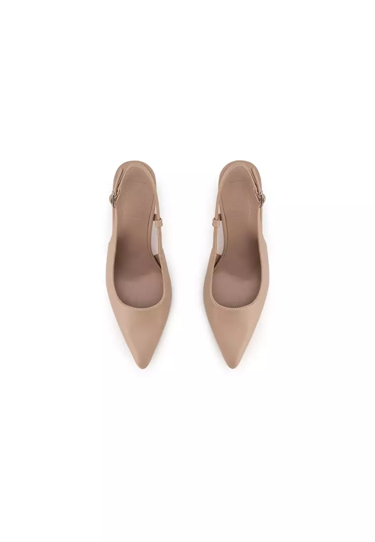 SLINGBACK HEELED PUMP 純色優雅高跟尖頭後空鞋