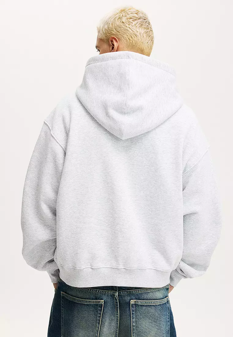 Cropped Zip Up Hoodie