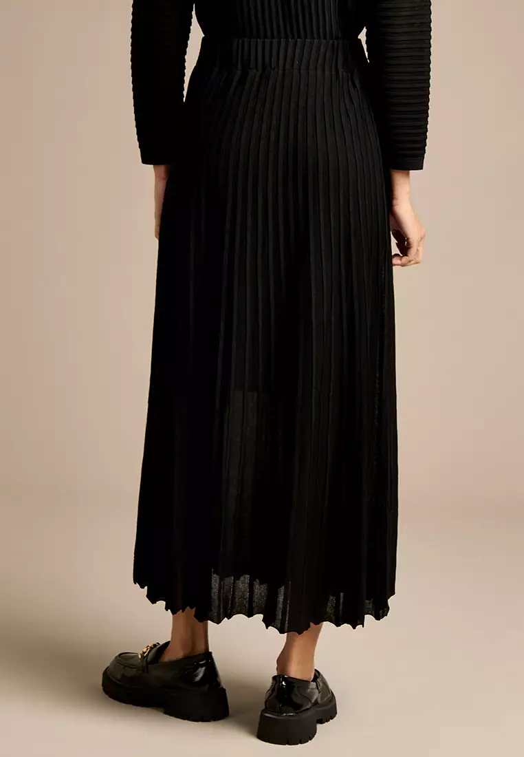 Amrie Black Knitted Skirt