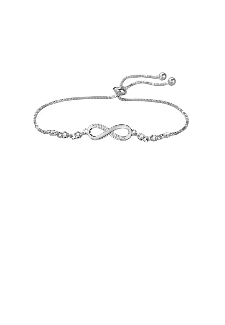 White gold infinity best sale bracelet