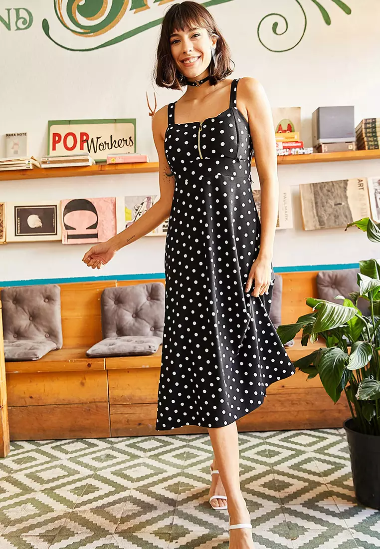 Zalora polka dot dress online
