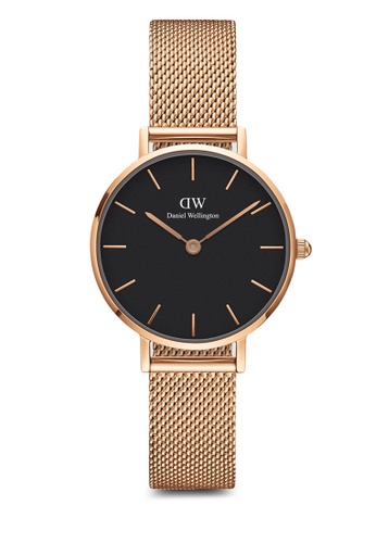 Buy Daniel Wellington Petite Melrose Black 28mm Rose Gold Online Zalora Malaysia