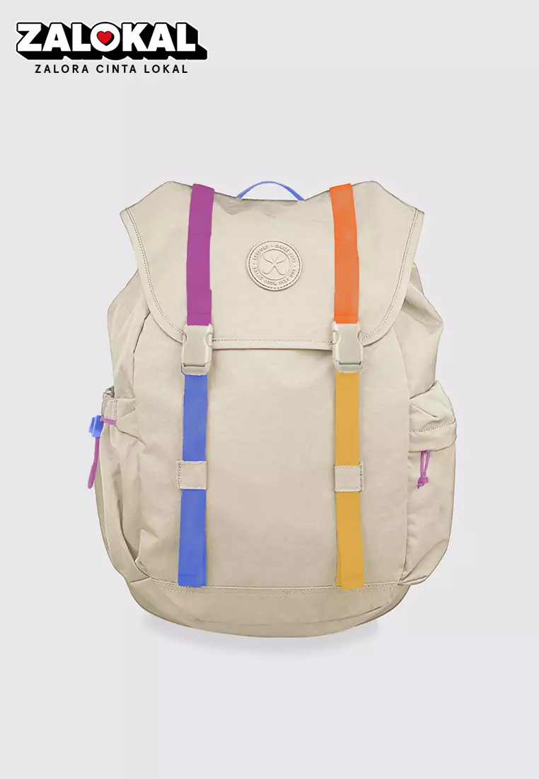 Tas Ransel Exsport Scholar Laptop Backpack - Cream L