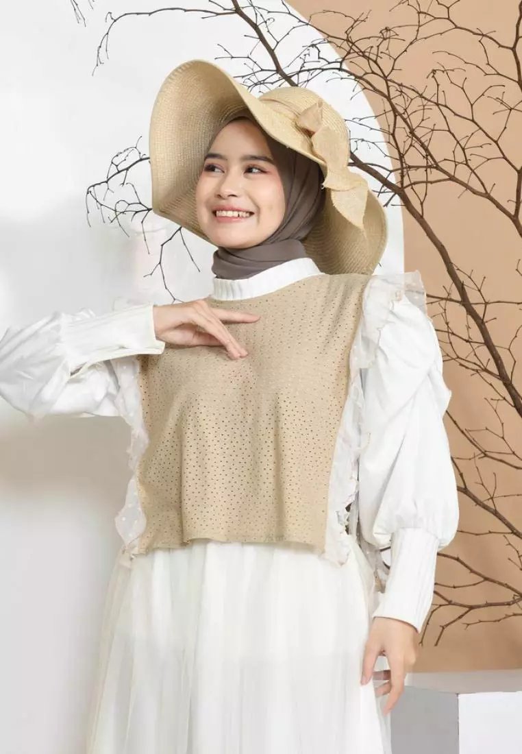 Vivy Vintage Vest - Oat-Tile M18672 R41S4