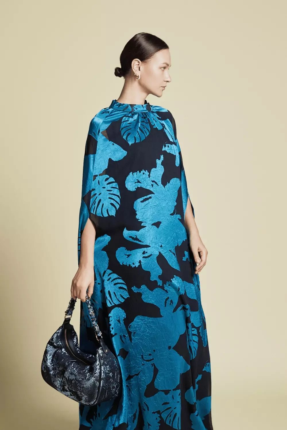 Crystal Embellished Layla Ice blue Tote Bag