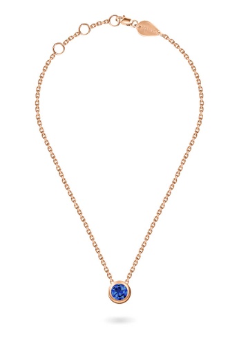 Aquae Jewels pink Necklace My BirthStone 18K Gold - Rose Gold,Sapphire - September 2BAA1AC9C1646EGS_1