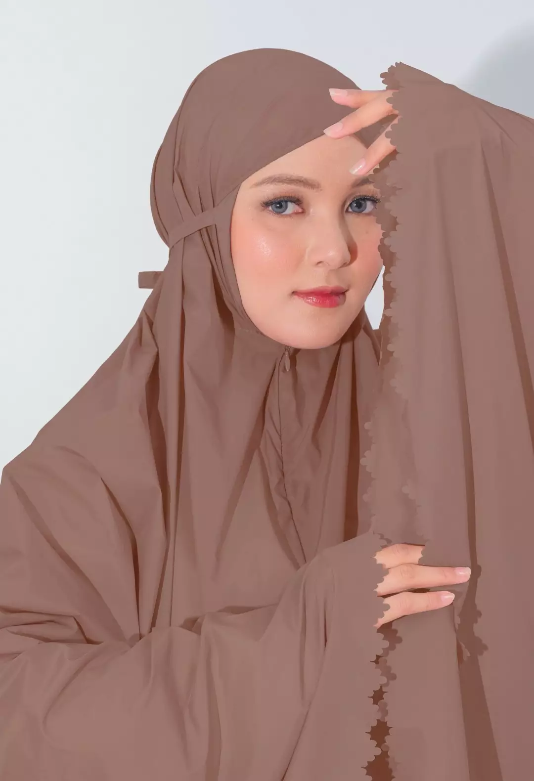Devania Prayer Set Brown - Mukena Dewasa Polos 2 in 1 - Bahan Parasut