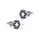 Glamorousky silver Fashion Temperament Black Pattern Geometric Round Cufflinks 96866ACF13D223GS_2