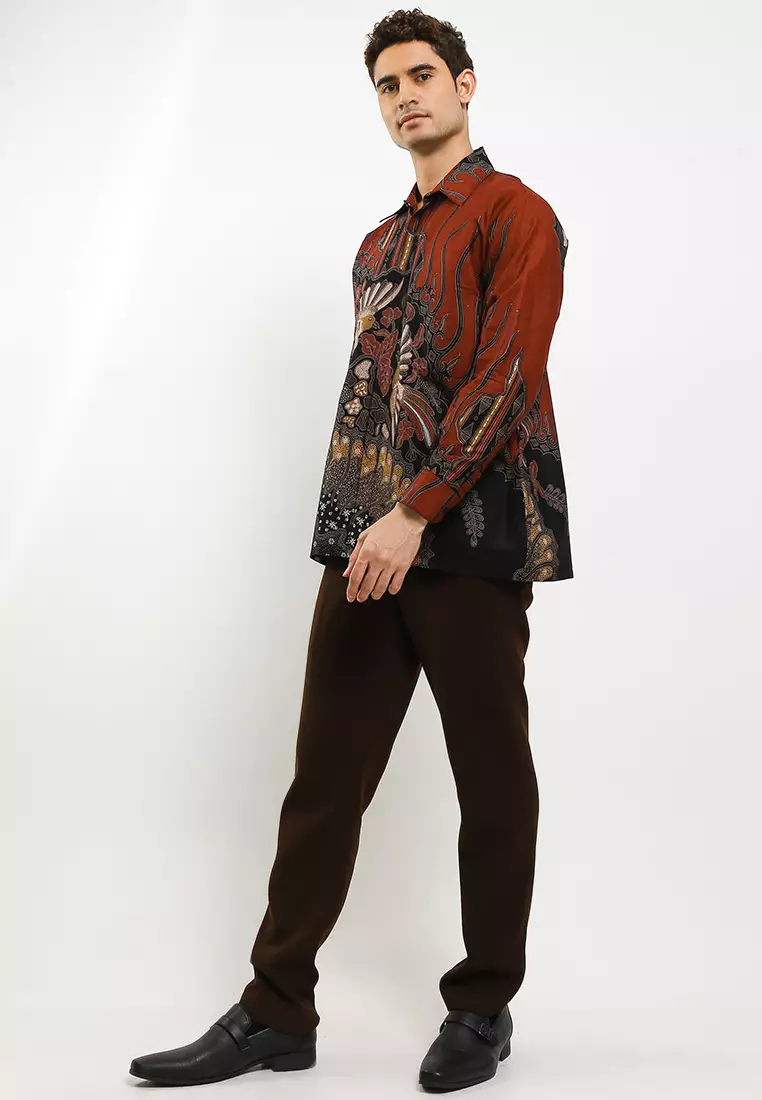 Kenari Kemeja Batik Exclusive Premium Pria Casual Modern Lengan Panjang