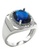 Elfi silver Elfi 925 Genuine Silver Ring R58(Blue) - Amadeus 8346AAC20A5251GS_1