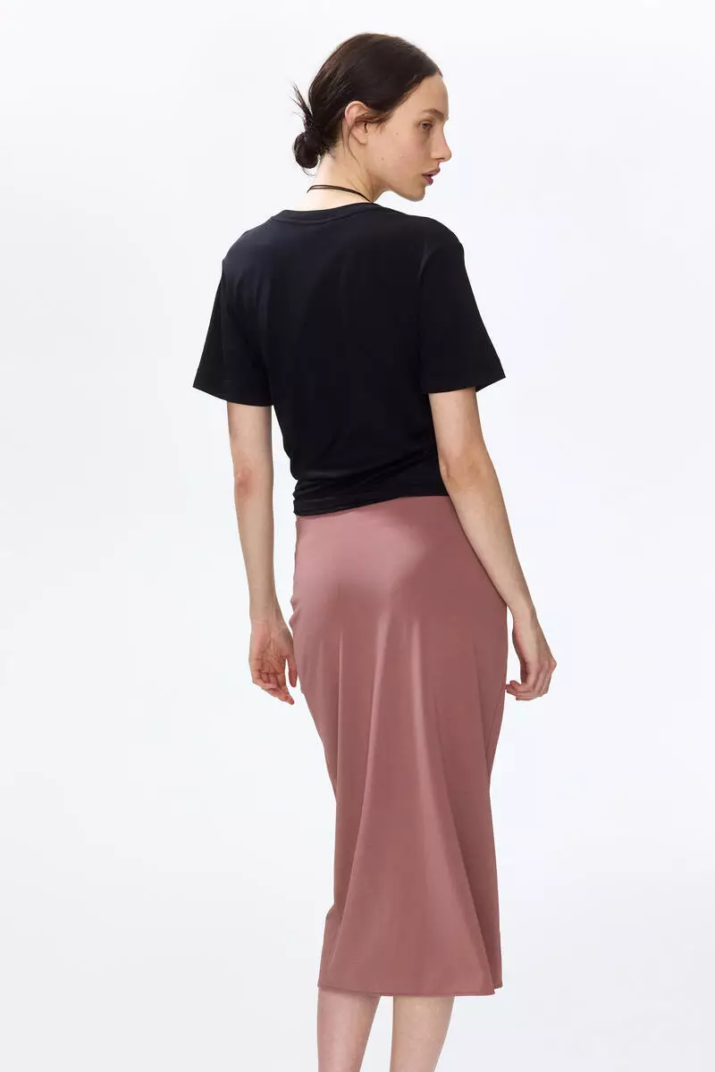 Draped jersey skirt