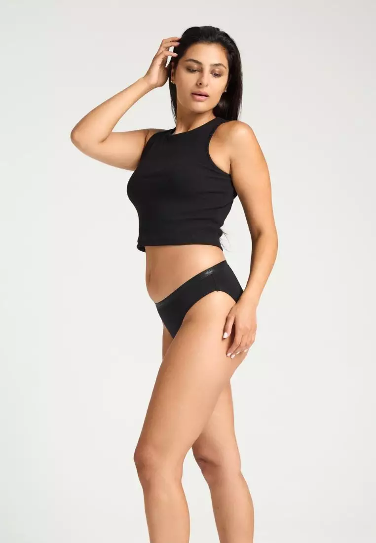 Modibodi Period Underwear Classic Bikini Light-Moderate Black