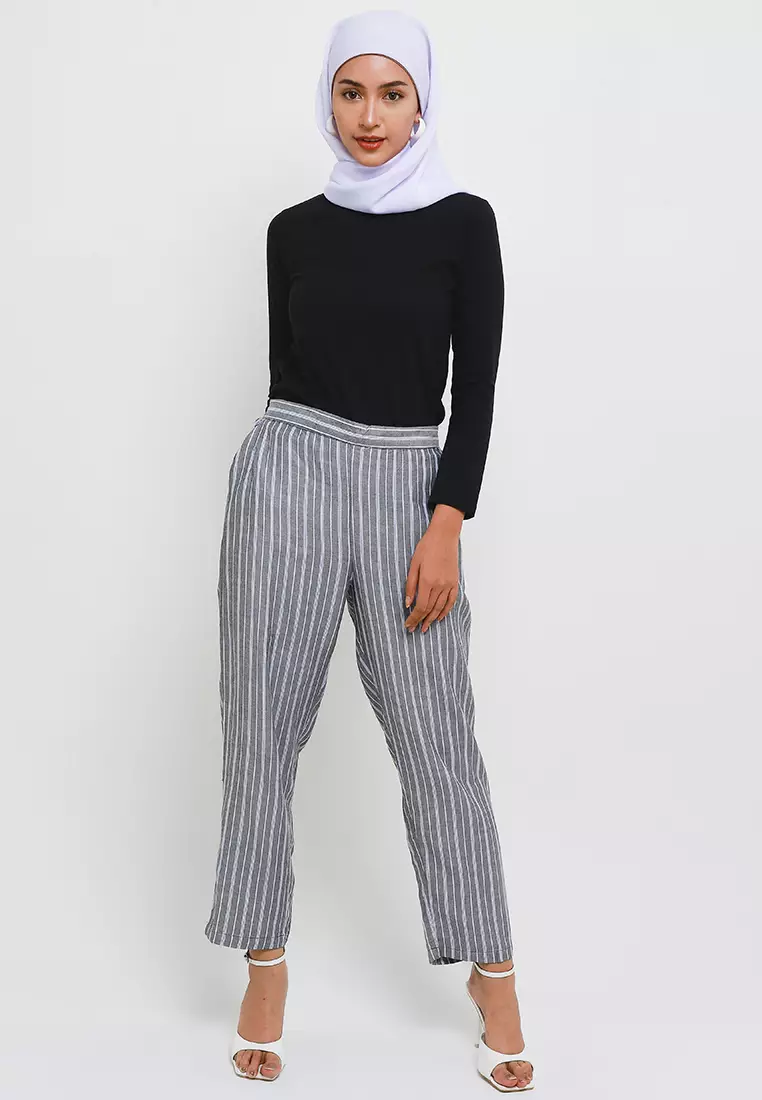 MFMW Utari Celana Panjang Salur Hitam