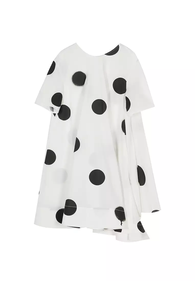 JNBY女士短袖波點連衣裙女
