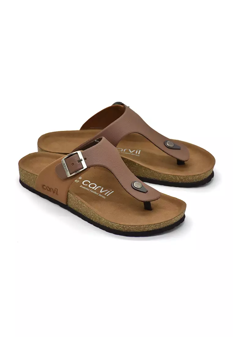 Carvil Sandal Pria Munich-01 M Stone/Brown