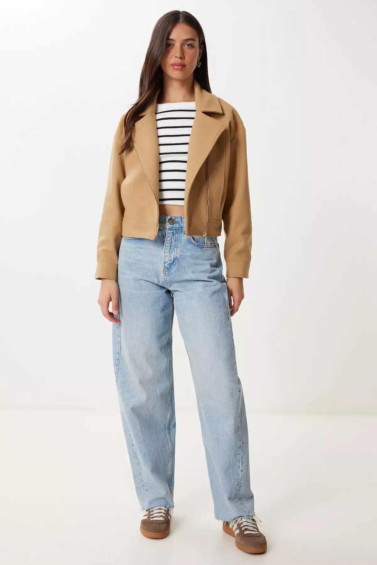 Women's Biscuit Pocket Short Cashew Jacket Dd01372