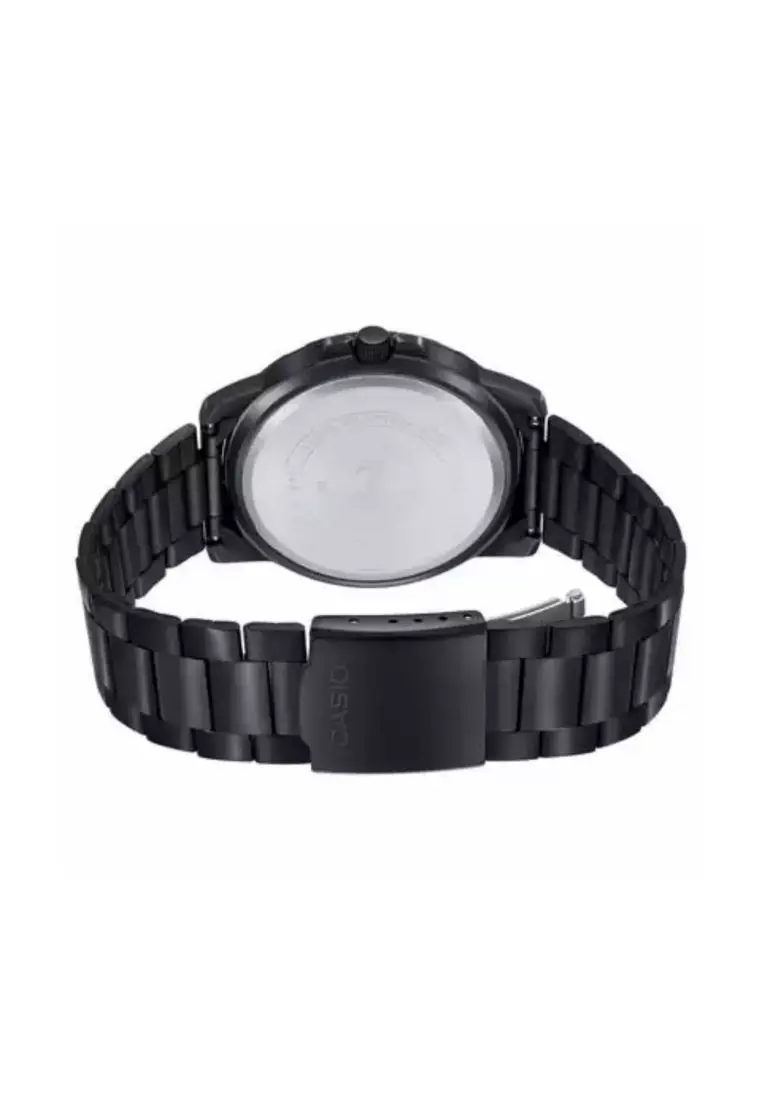 Men's Analog Watch MTP-VD01B-1BV Black Stainless Steel Band Watch for Men