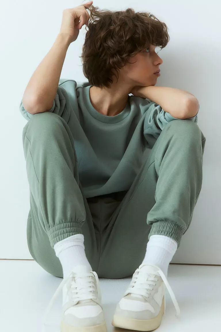 High-waisted joggers