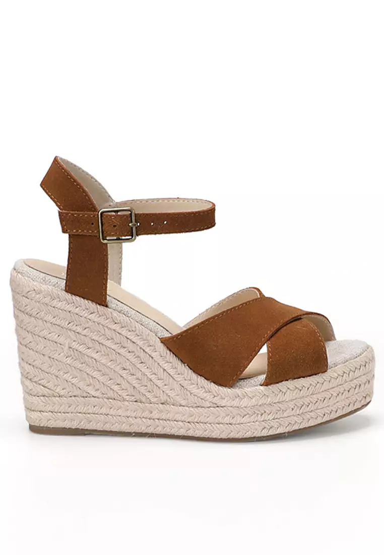 Discount on Twenty Eight Shoes  shoes - SKU: 11CM Cow Suede Wedge Espadrilles Sandals HB2024128648