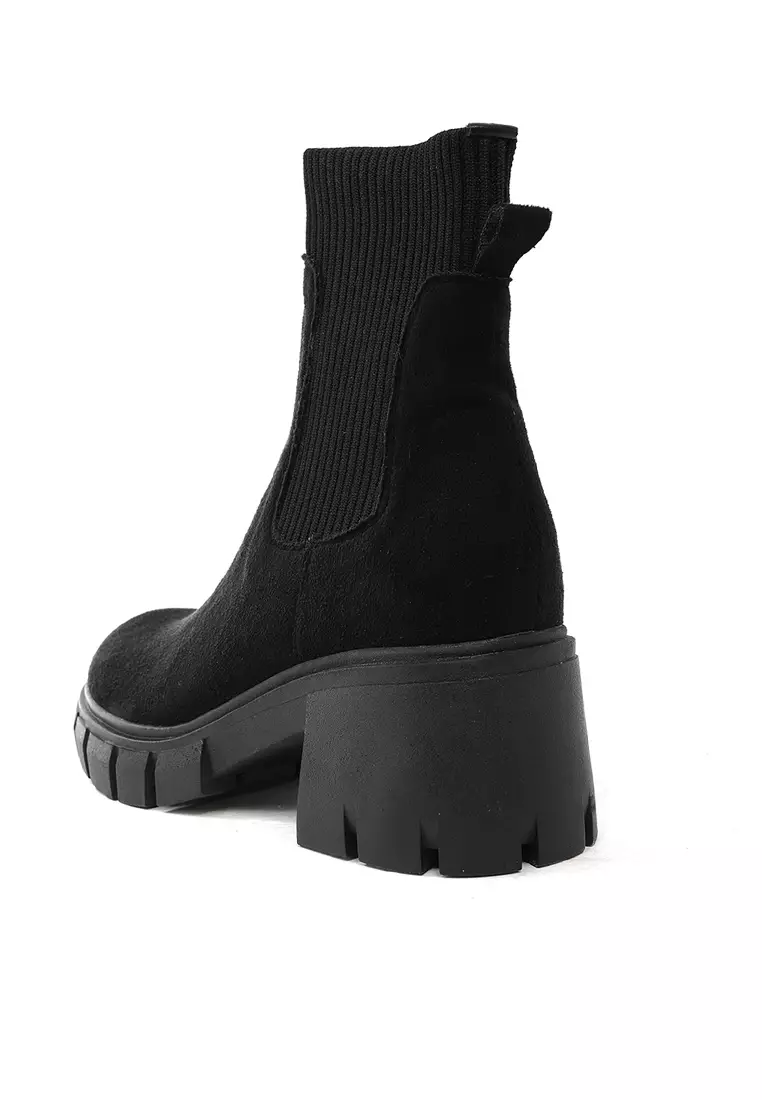Knitted Stitched Suede Chelsea Boots WTY2030-12