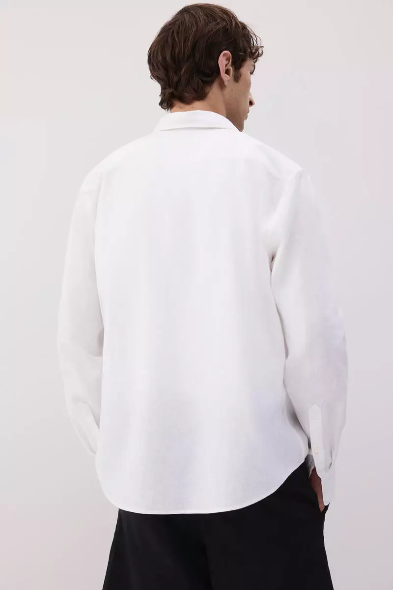 Regular Fit Linen-blend shirt