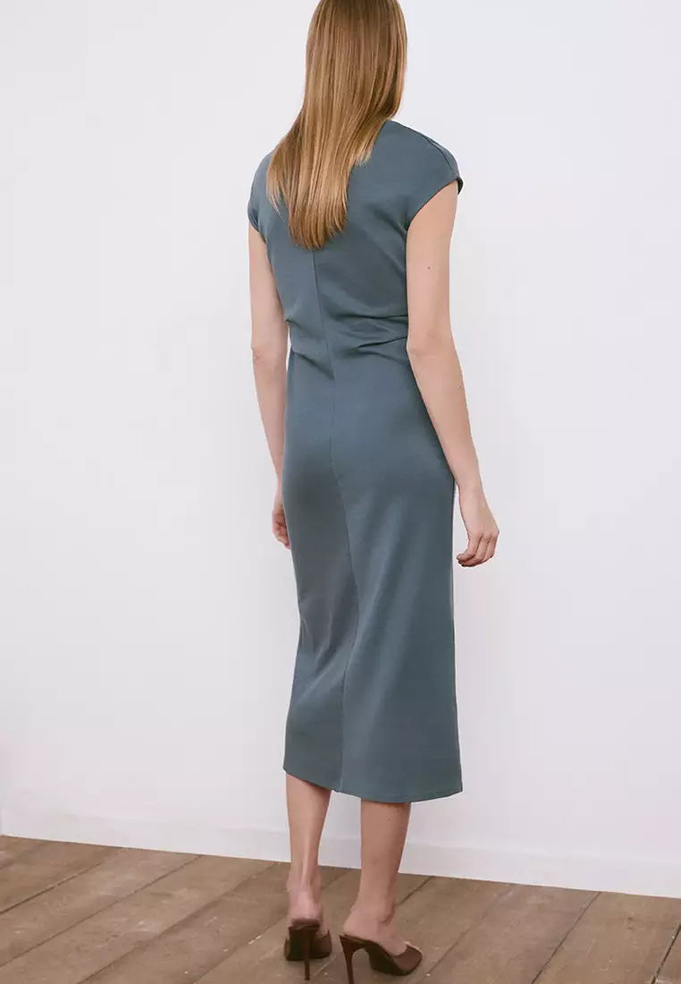 Midi-Dress With Draped Detail
