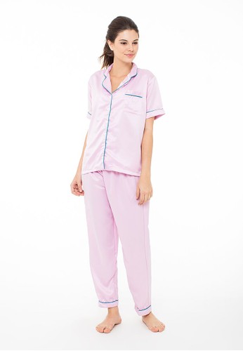 Madeleine's Pink Silk Long pajamas