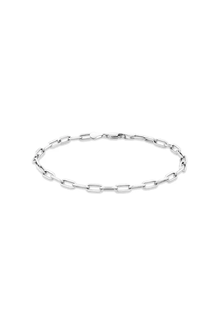 Buy Michael Hill 3.7mm Paperclip Bracelet in 10kt White Gold 2023