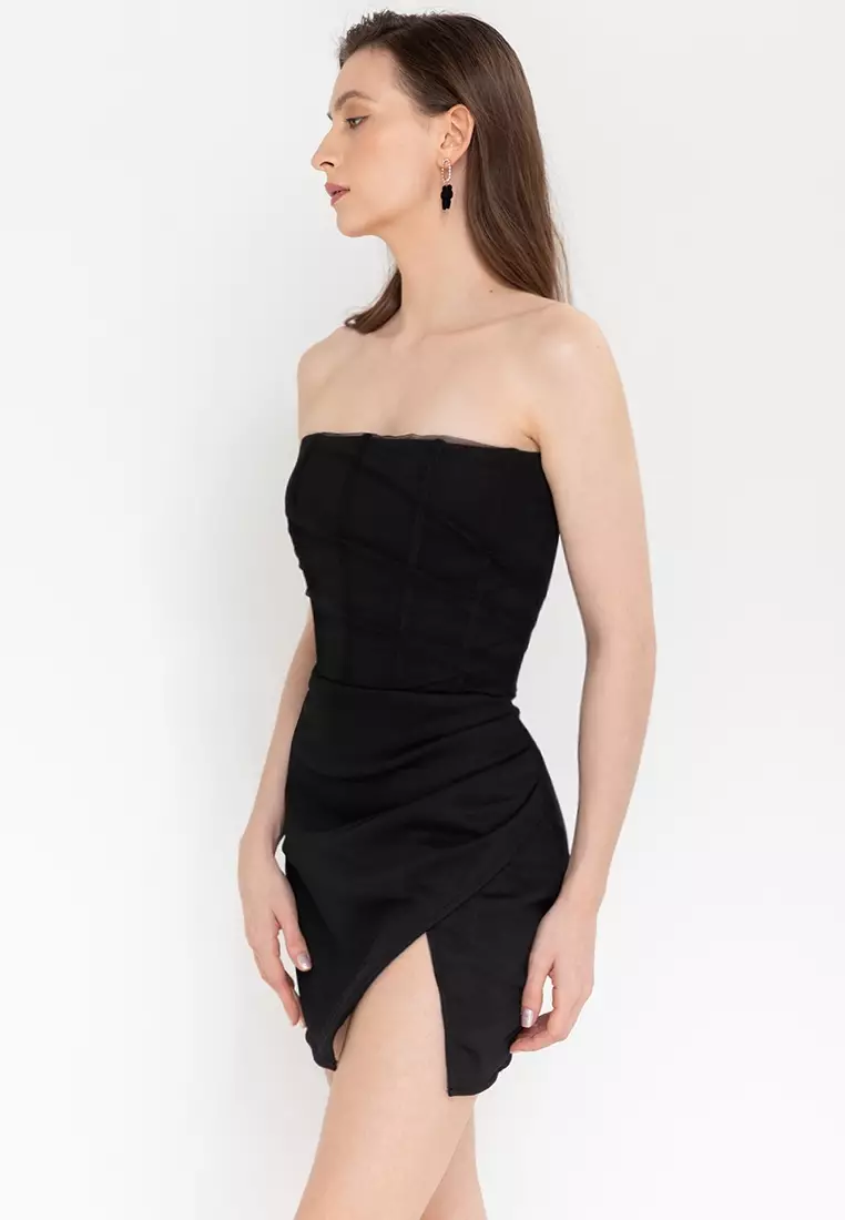 Charmer Corset Wrap Mini Dress