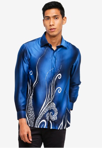 Jual Gene  Martino  Men s Batik  Shirt Original ZALORA 