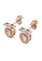 Her Jewellery gold Tangent Earrings (Rose Gold) - Made with premium grade crystals from Austria D85A6AC2386BBAGS_2