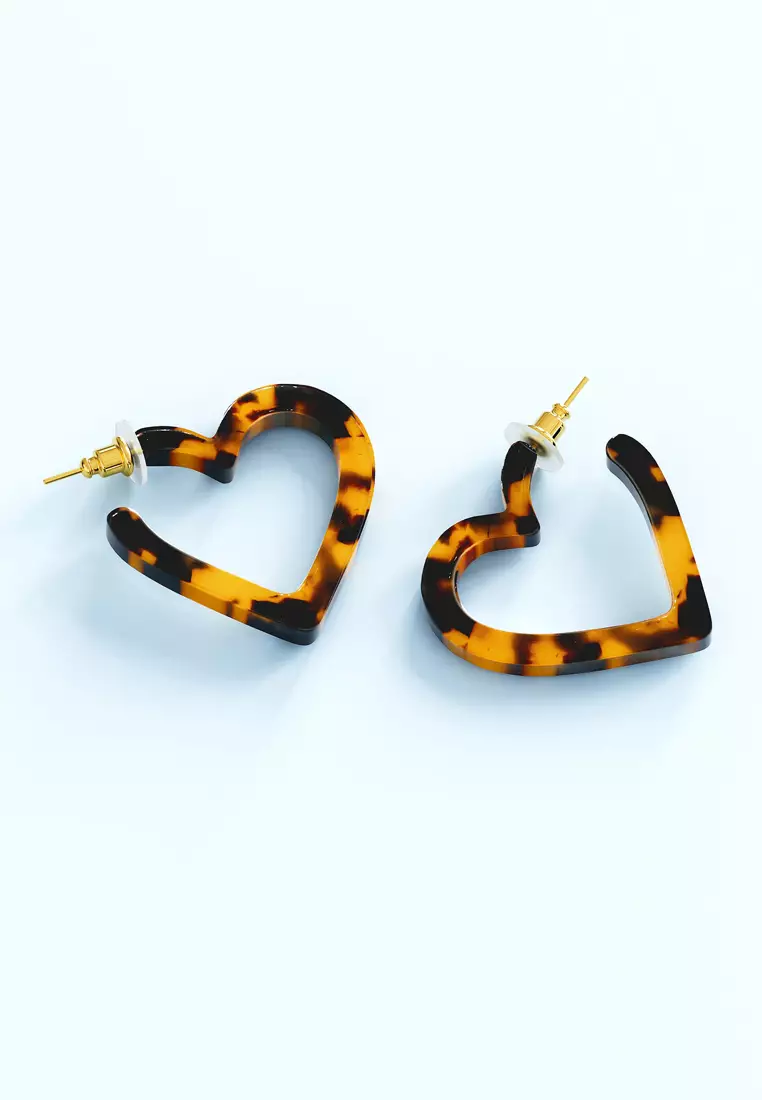 Obsession Classic Leopard Print Statement Earrings - Love