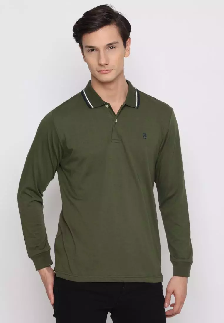 Matsuda Kaos Polo Shirt Lengan Panjang Pria Kerah Kasuga