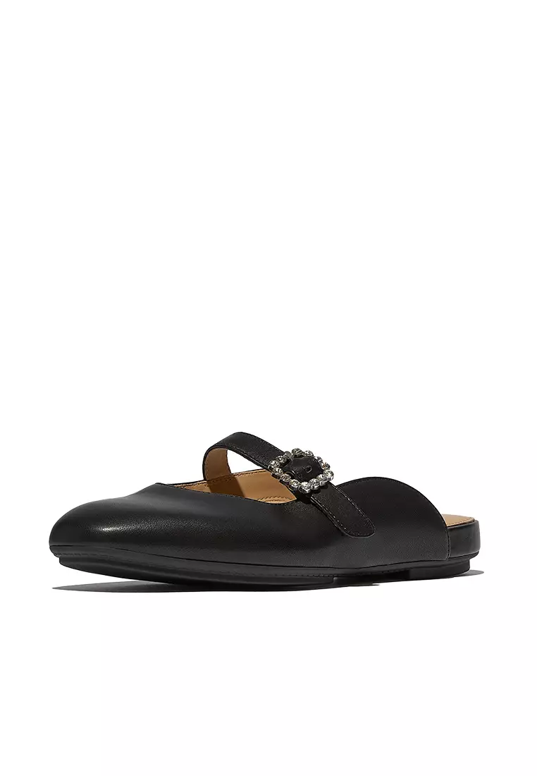 FITFLOP Delicato Crystal-Buckle Mary-Jane Mules