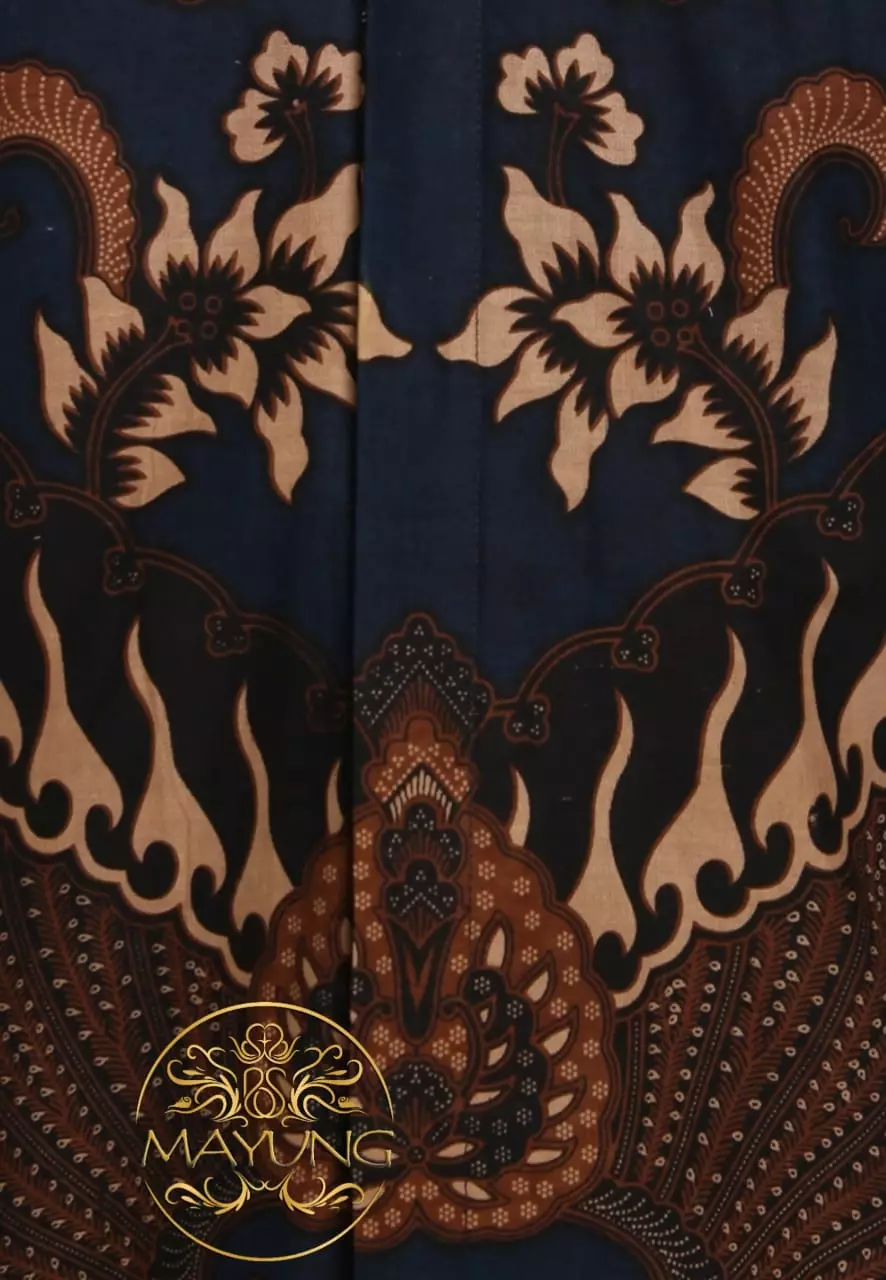Navy Bharah Kemeja Batik Pria Premium Slimfit Modern Lengan Panjang