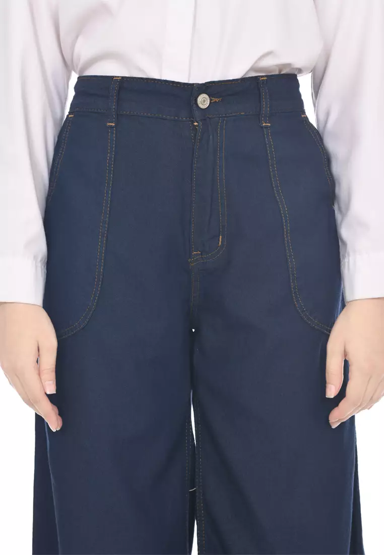 Kulot Denim Palazo Dark Blue 272301