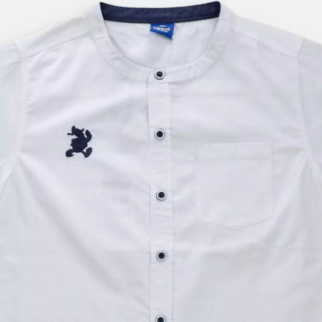 Shirt/ Kemeja Anak Laki/ Donald Duck Striped White
