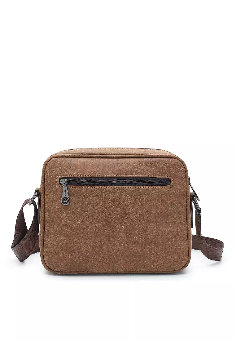 Men's Sling Bag / Crossbody Bag (Tas Selempang Pria) - Cokelat