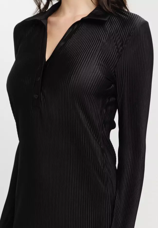 Buy TOPSHOP Ribbed Jersey Midi Polo Dress 2024 Online ZALORA