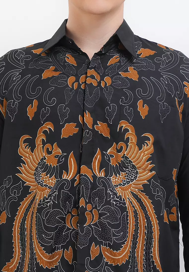 Rahbrata Kemeja Batik Exclusive Premium Pria Casual Modern Lengan Panjang
