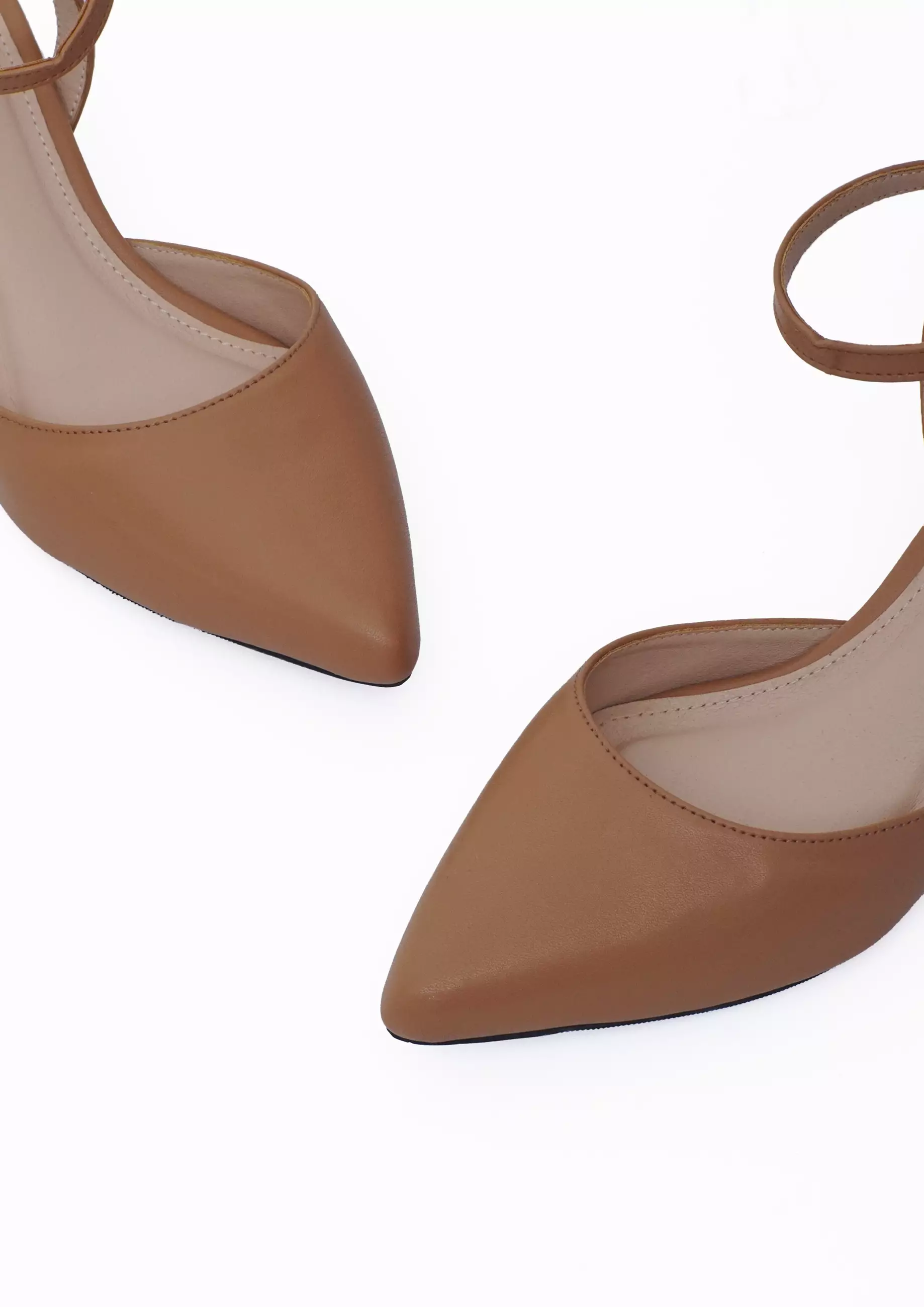 VIVI NICI - Questa Sepatu Sandal Mules Hak 5 Cm Camel Beige