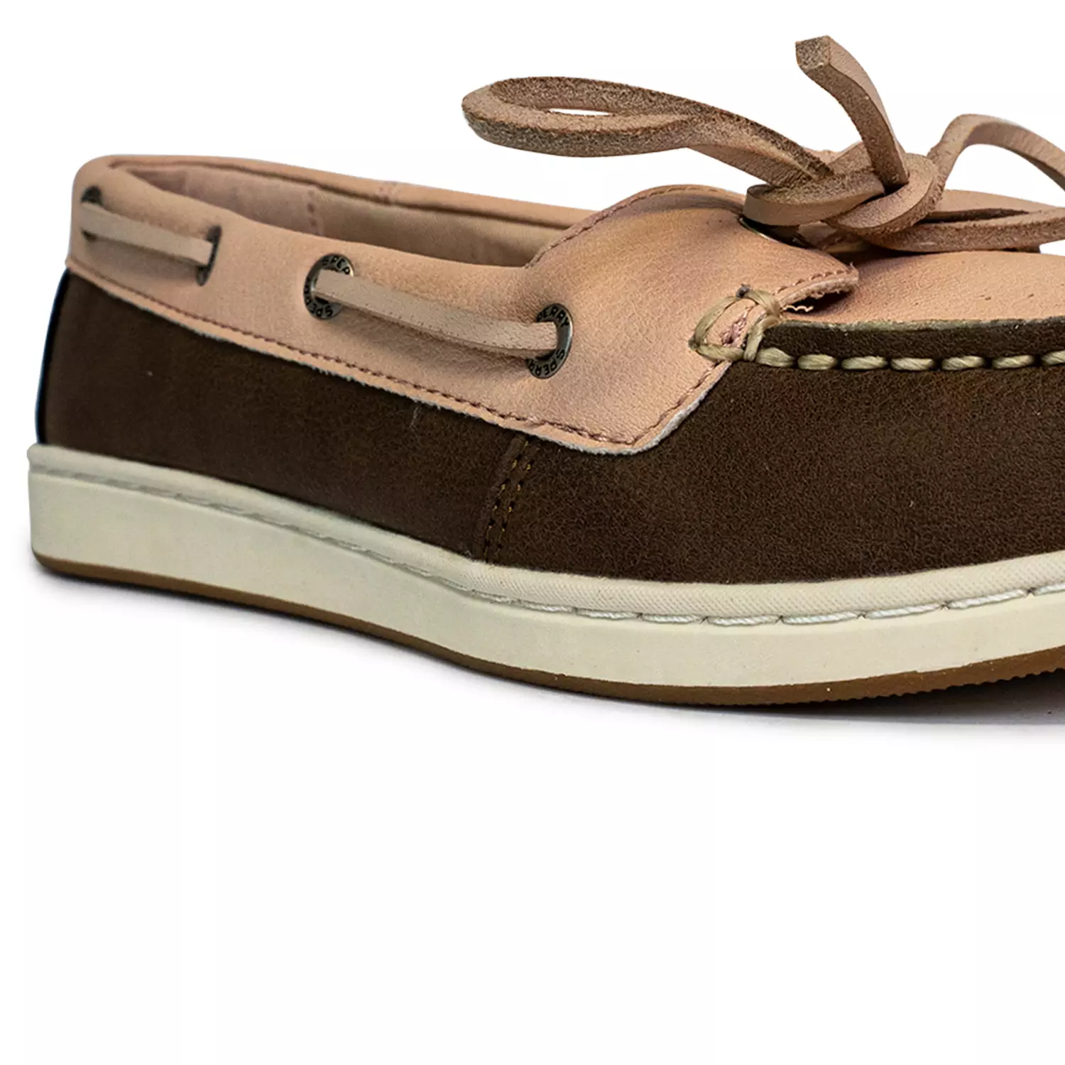 Women's Authentic Original™ Jewelfish 1-Eye Leather Boat Shoes Topsider - Rose Dust/Brown (25S00742)