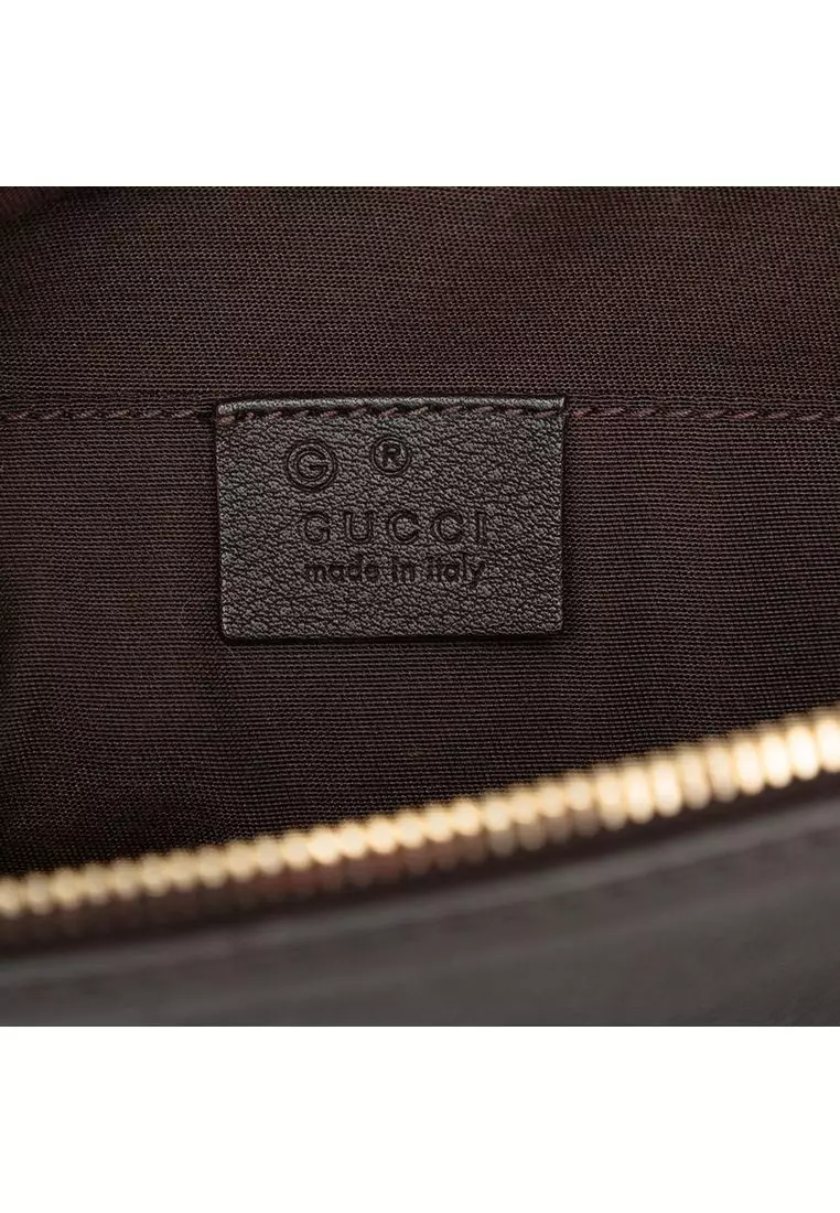 Pre-Loved Gucci Calfskin Bamboo Tassel Clutch