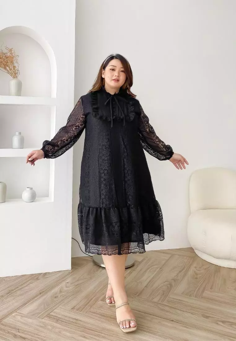 Plus Size Dress Antoinette Black
