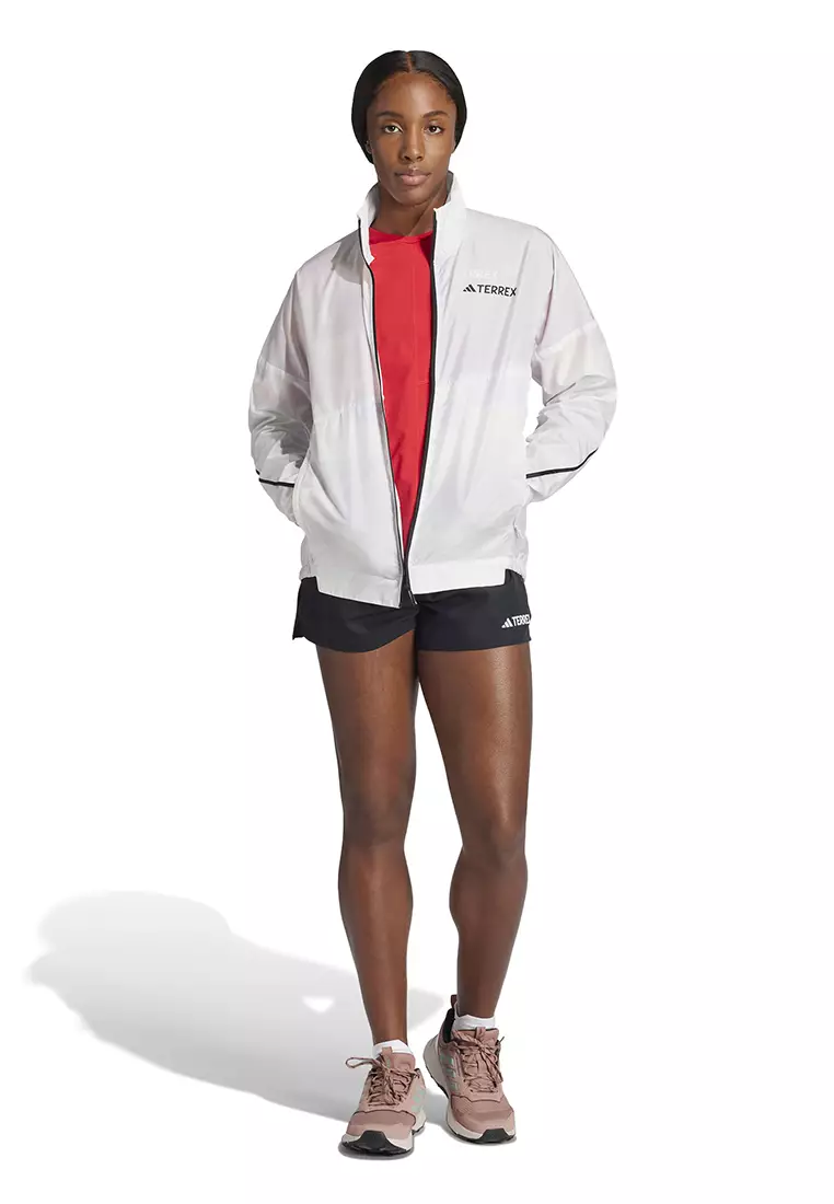 Hiking Terrex Multi Printed Wind Jacket Women Grey JD8437