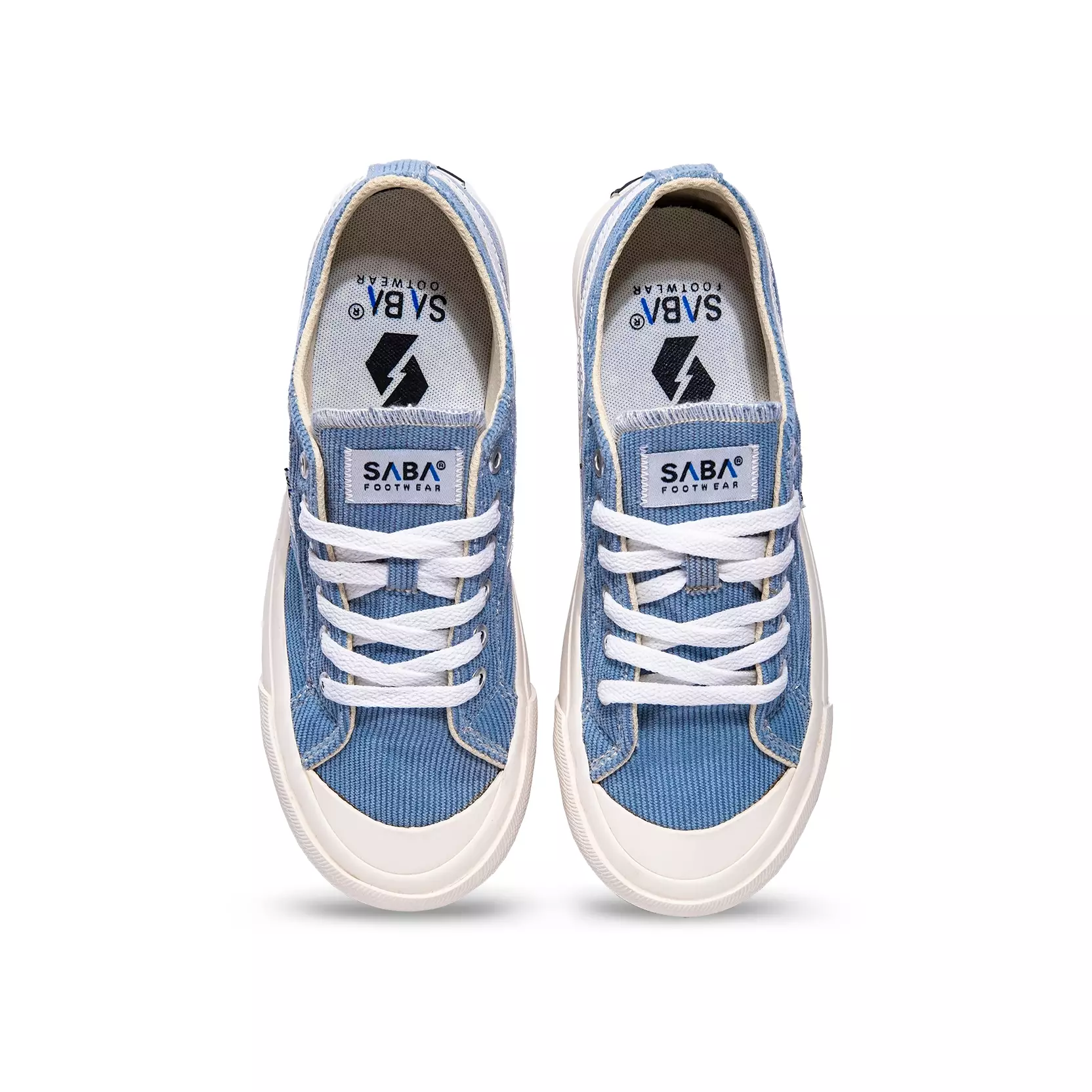 SABA Veloz Corduroy Blue White - Sepatu Sneakers Casual Pria Wanita Original 100% VLZC-L-51