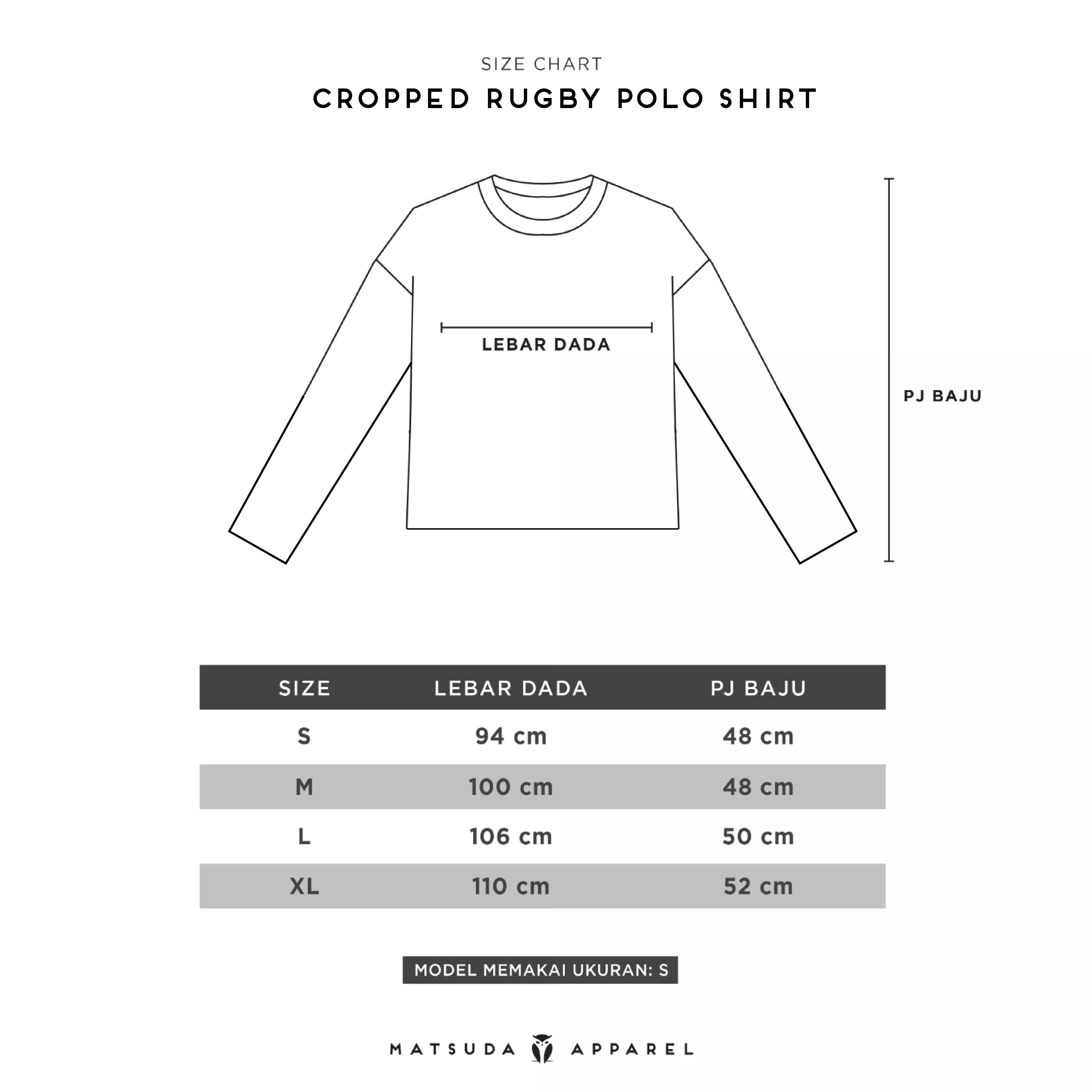 Matsuda Polo Rugby Crop top katun Annya Pink