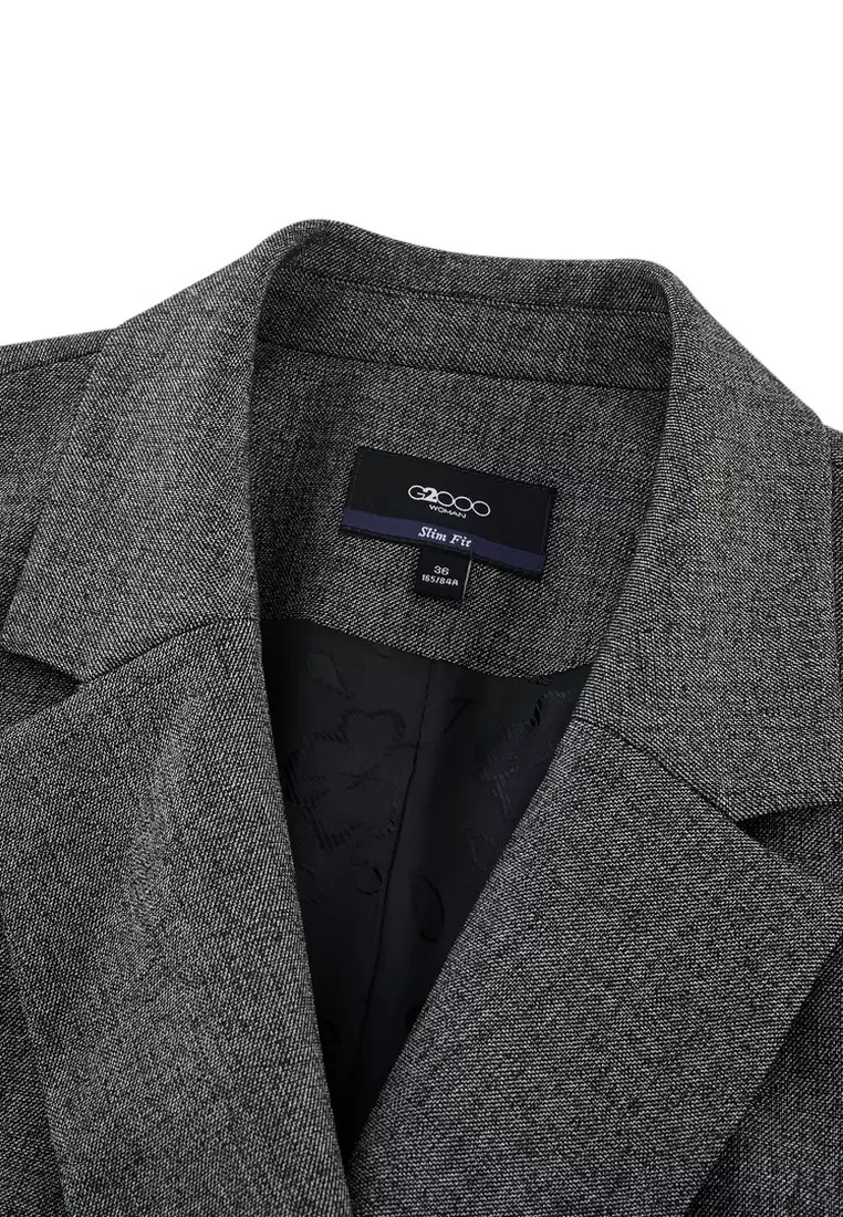 長袖修身西裝外套